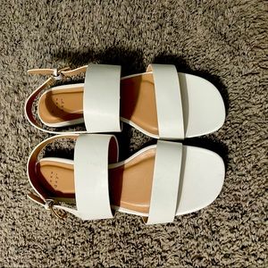 Off-white dress sandals